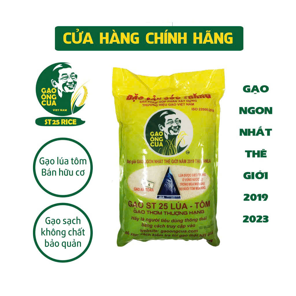 Gạo Ông Cua Lúa Tôm Túi 5kg